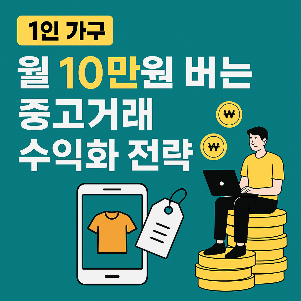 1인 가구 월 10만원 버는 중고거래 수익화 전략 공개