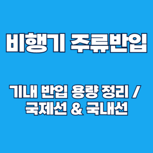 비행기 기내 주류 반입 용량 총정리: 국제선 &amp; 국내선 규정 안내