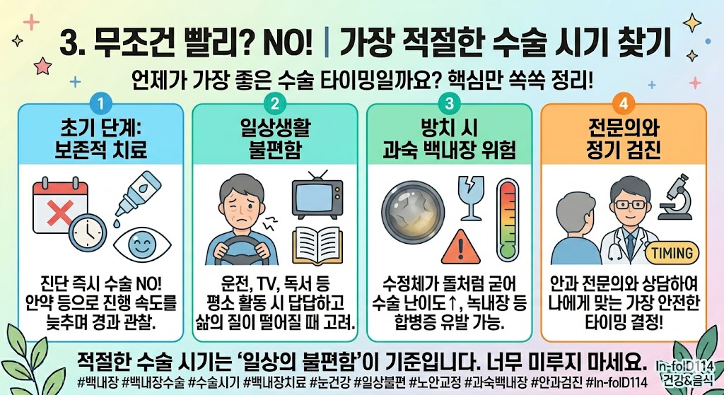 백내장 수술후 주의사항