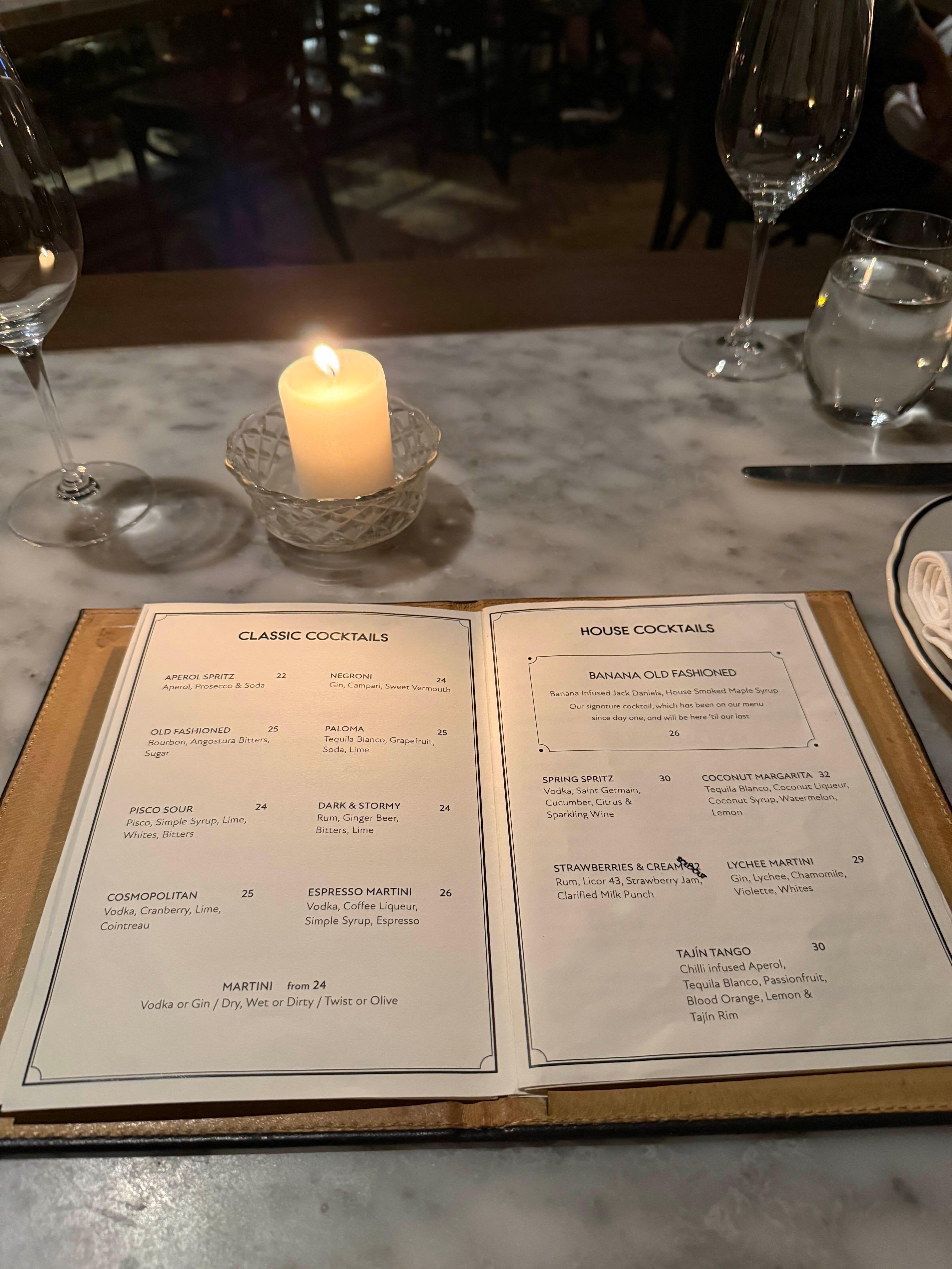 시드니 맛집 포르테노 메뉴판