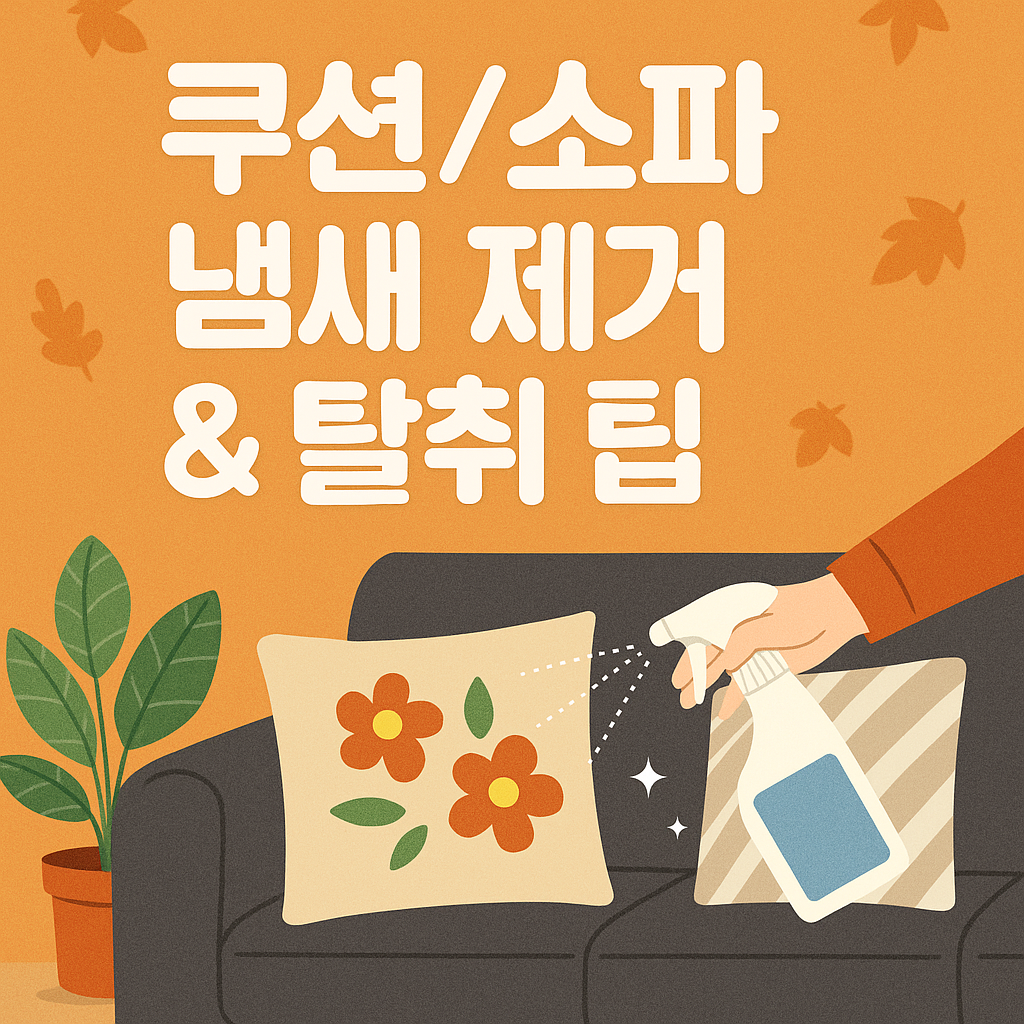 쿠션/소파 냄새 제거 &amp; 탈취 팁