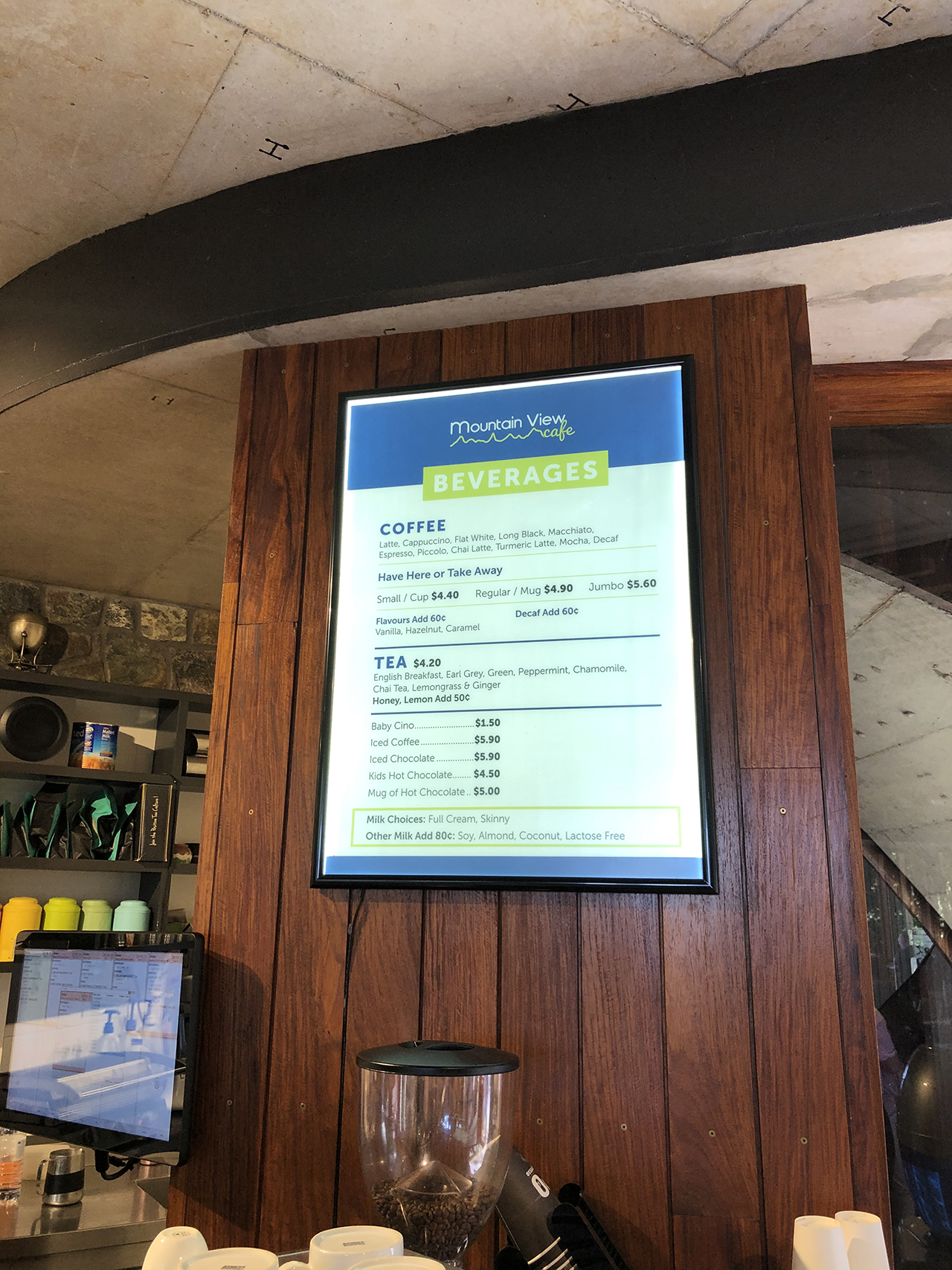 마운틴뷰 카페 커피 메뉴