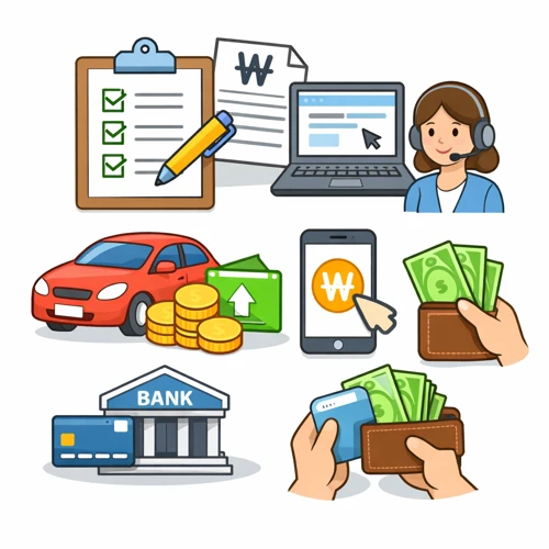 자동차세 환급 흐름 일러스트