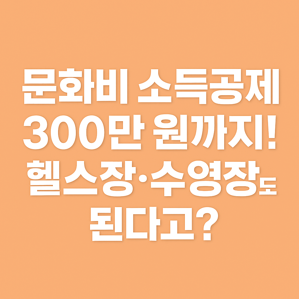 문화비 소득공제 신청하러 가기