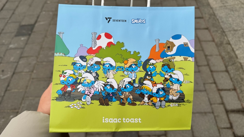 이삭토스트 세븐틴 스머프 세트 메탈 키링 구매 후기