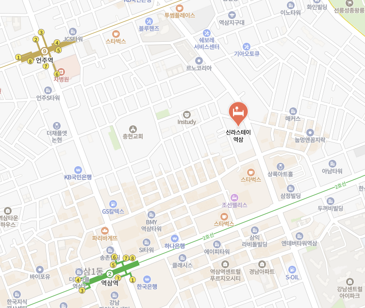 신라스테이 역삼 네이버 지도 이미지