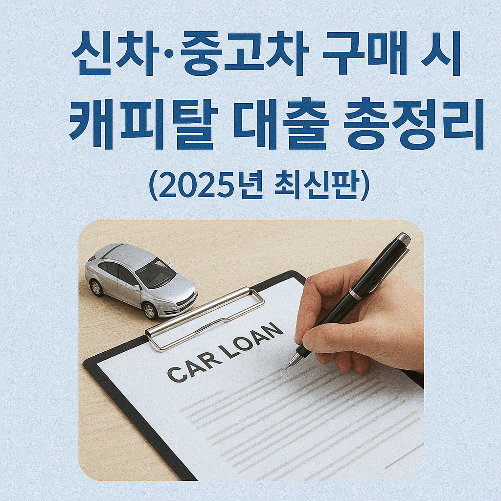 신차·중고차 구매 시 캐피탈 대출 총정리 (2025년 최신판)