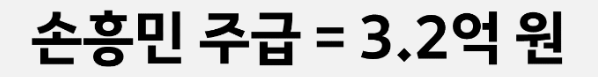 손흥민 주급 = 3.2억 원