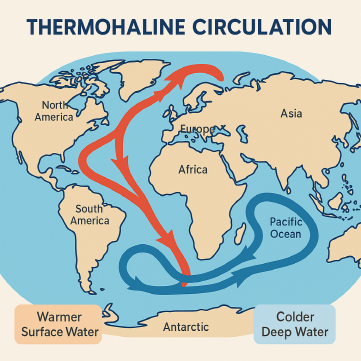 해양 저층수 생성 과정과 열염 순환(THC)의 구조적 메커니즘
