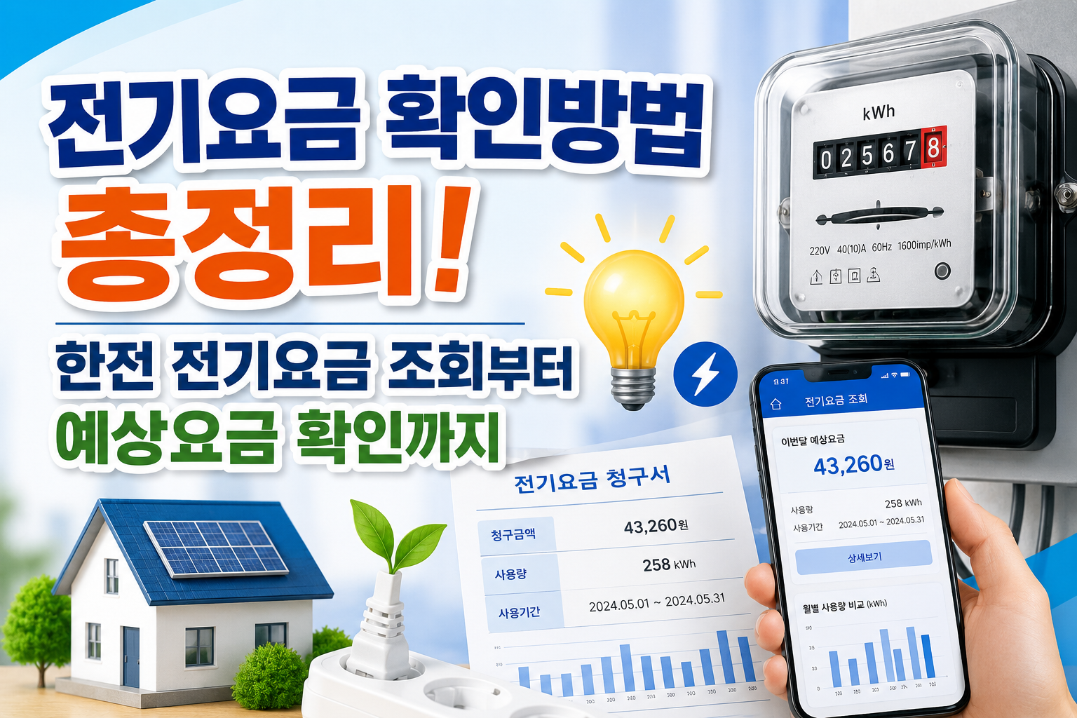 전기요금 확인방법 총정리! 한전 전기요금 조회부터 예상요금 확인까지 관련 사진