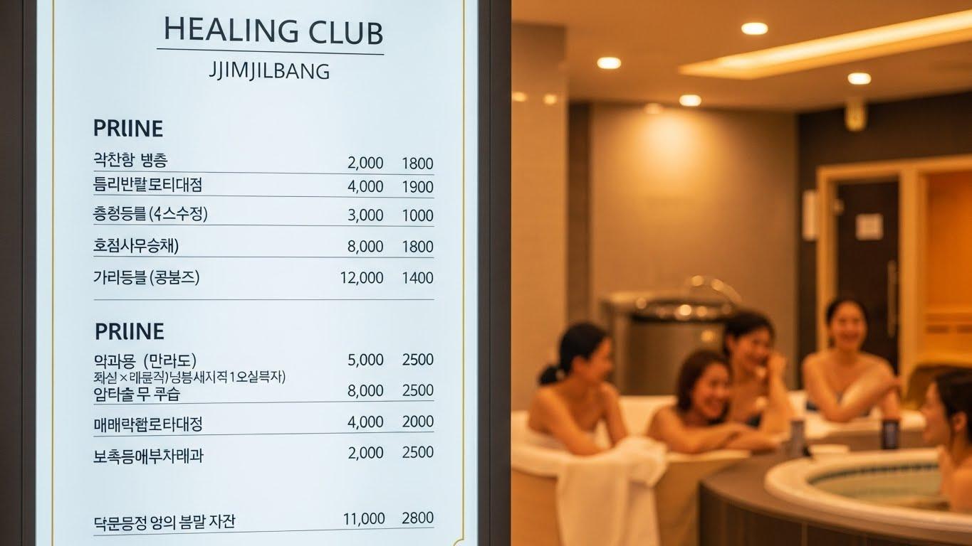 미리내 힐빙클럽 찜질방 가격