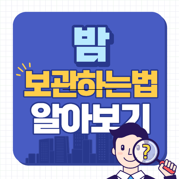 밤 보관하는 방법