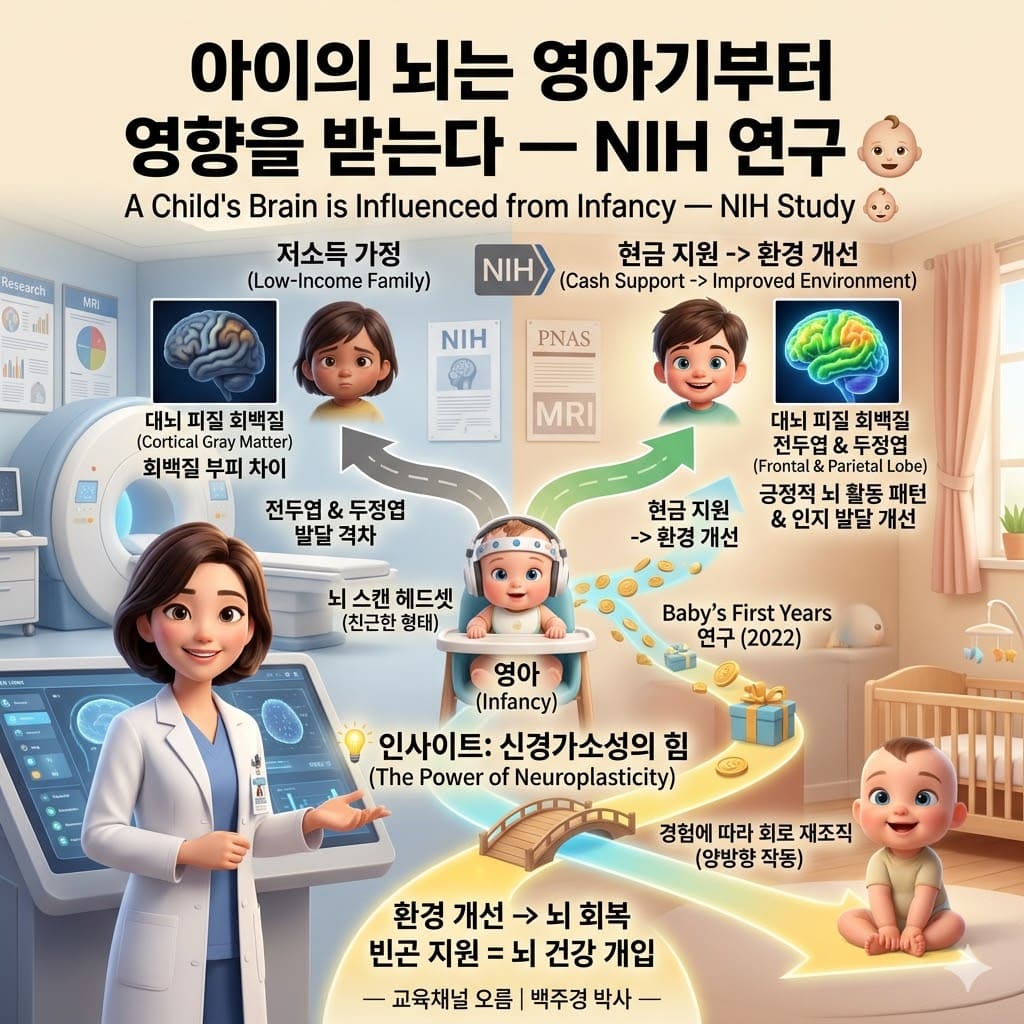 아이의 뇌는 영아기부터 영향을 받는다 - NIH 연구 👶- 교육채널 오름 백주경 박사