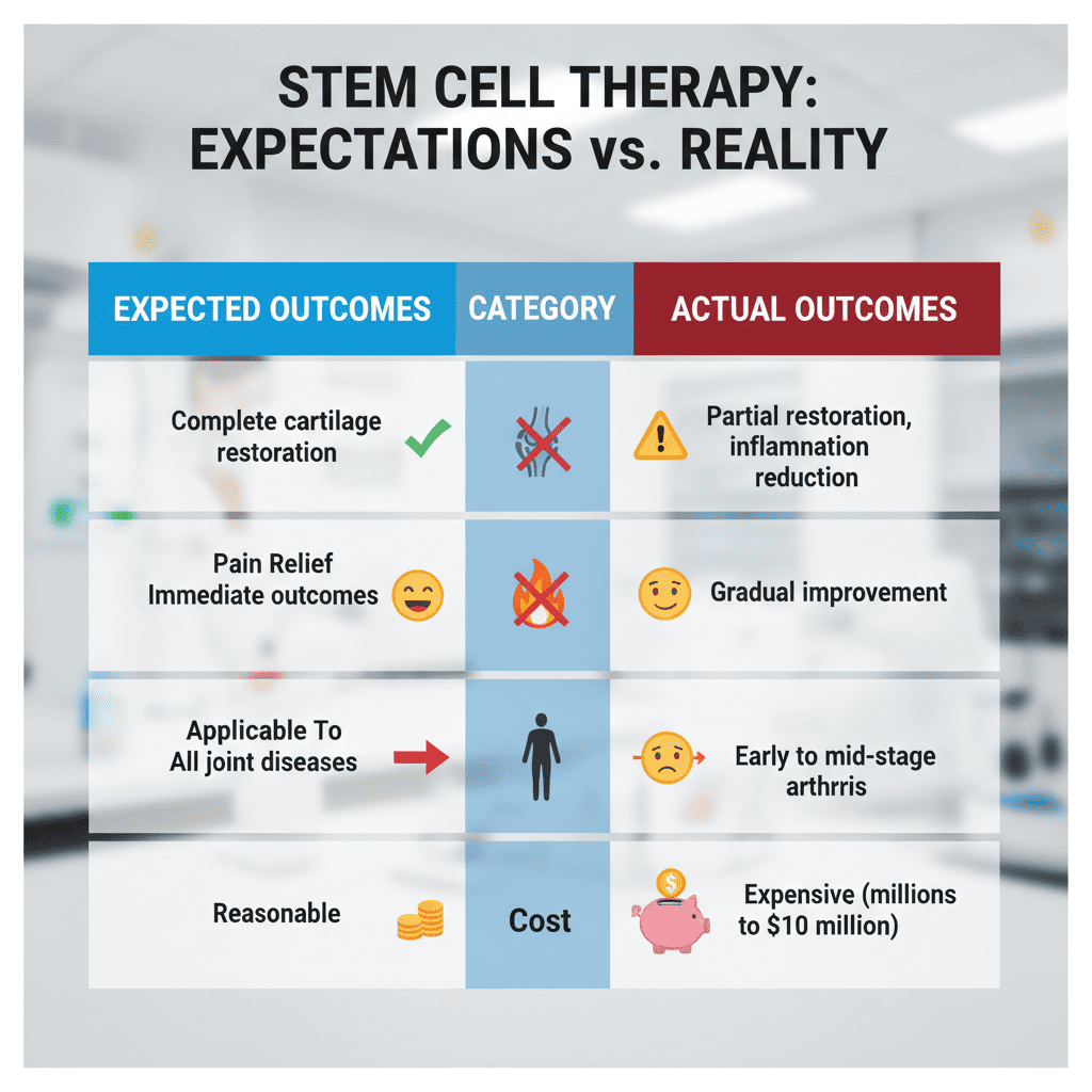 줄기세포 치료의 ‘기대 vs 현실’을 한눈에 보여주는 인포그래픽