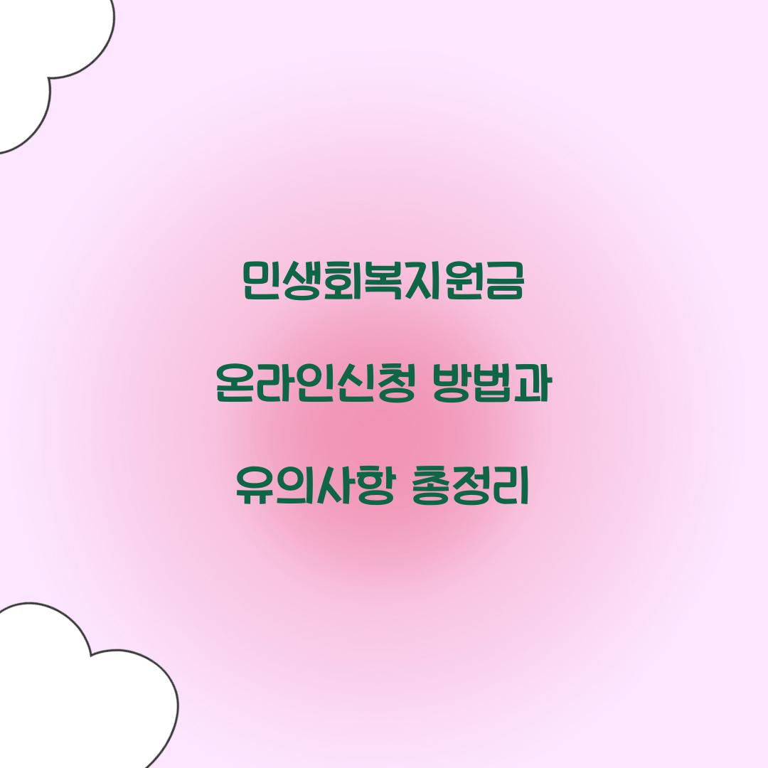 민생회복지원금 온라인신청