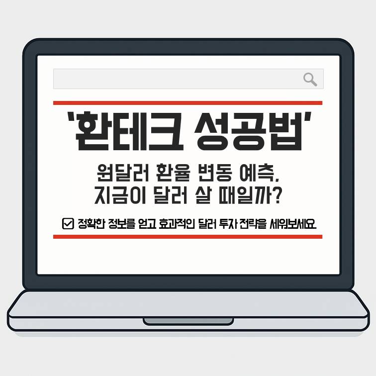 환테크 성공법과 원달러 환율 변동 예측, 지금이 달러 살 때일까를 안내하는 썸네일 이미지