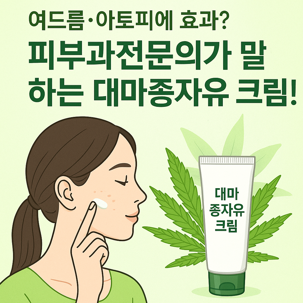 피부과전문의가 말하는 대마종자유 크림 효과 – 여드름·아토피에도 정말 좋을까?