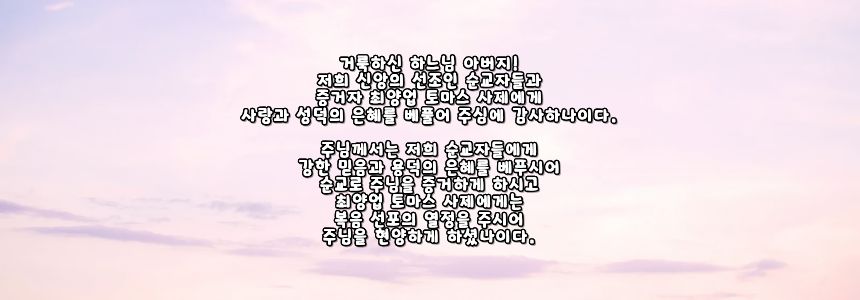 가톨릭 시복 시성 기도문