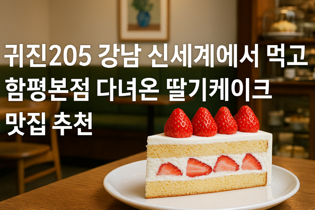 강남 신세계 함평본점 딸기케이크 맛집 완벽 정리