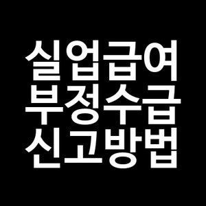 실업급여 부정수급 신고방법