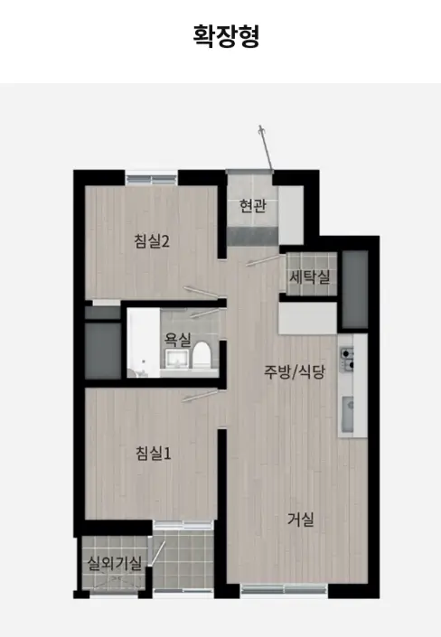43㎡A-확장형-평면도-사진