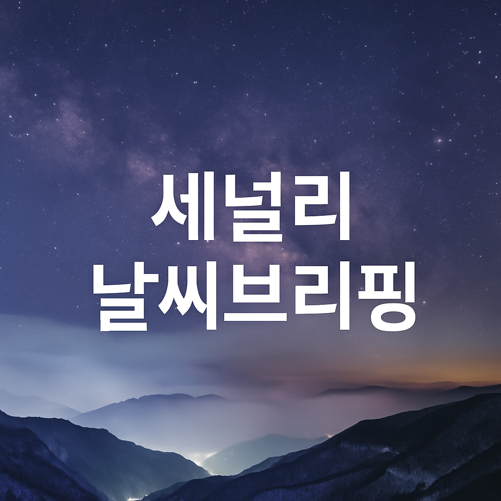 세널리 날씨브리핑 썸네일