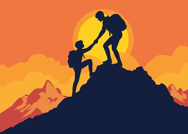 등산을 하는 이미지