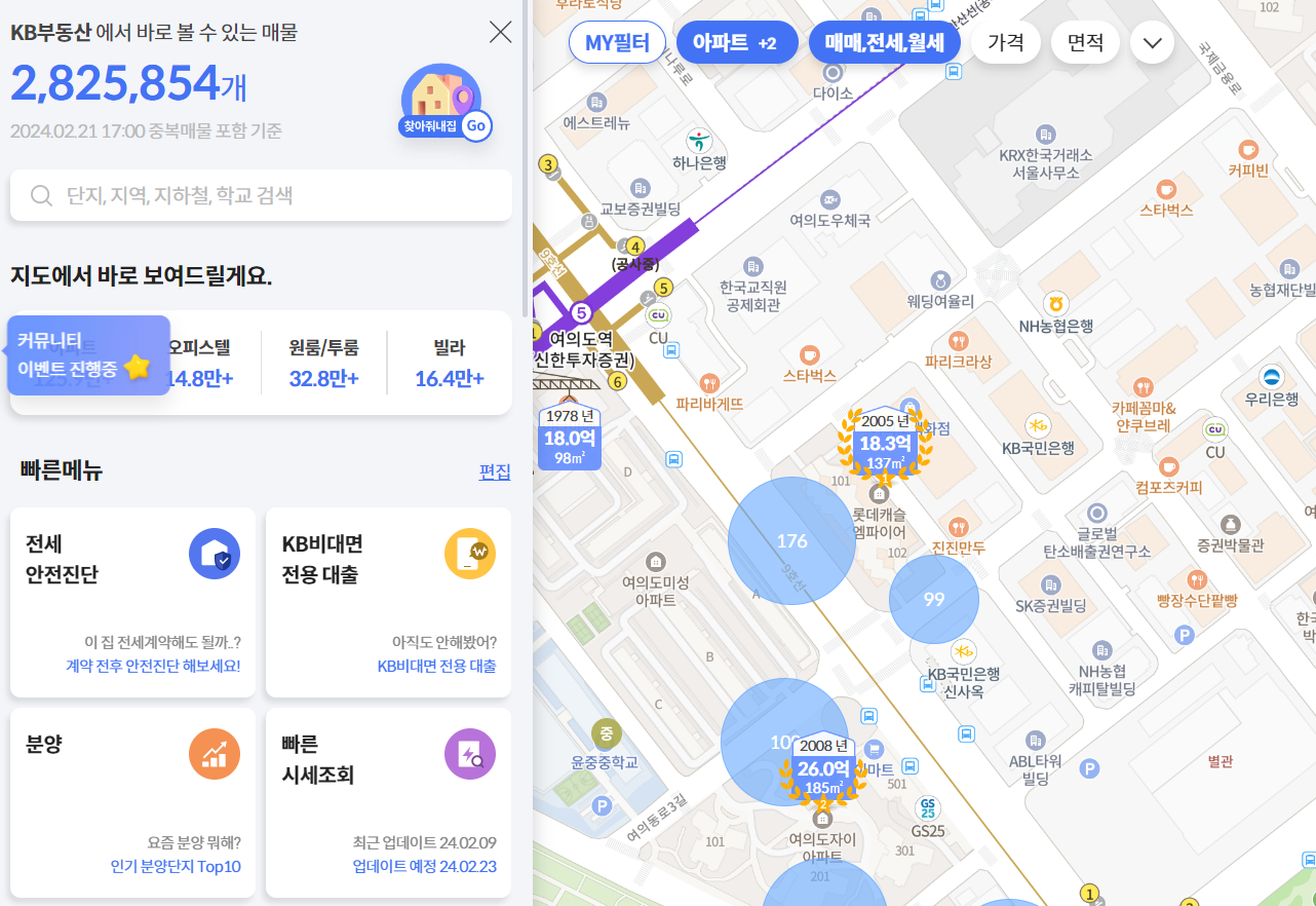 kb부동산 홈페이지
