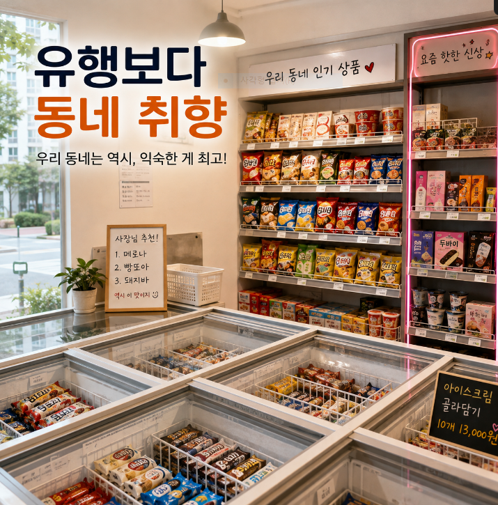 무인매장 매출, 동네 취향(인기상품)이 좌우한다