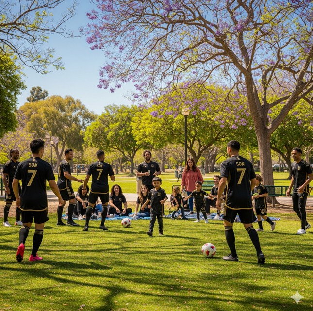 '쏘니' 유니폼 입은 아빠들: 손흥민이 LA 주말 풍경을 바꾸는 법