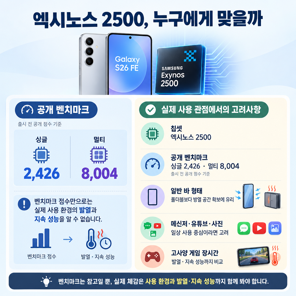 엑시노스 2500 성능과 발열 걱정