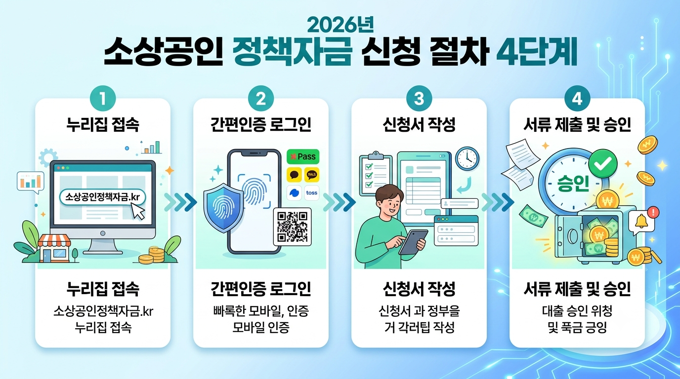 소상공인 정책자금 온라인 신청 절차 및 서류 안내