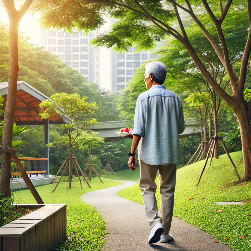 식사 후 가볍게 산책