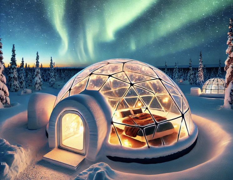 핀란드 유리 이글루 호텔 - 북극광이 선사하는 꿈같은 경험