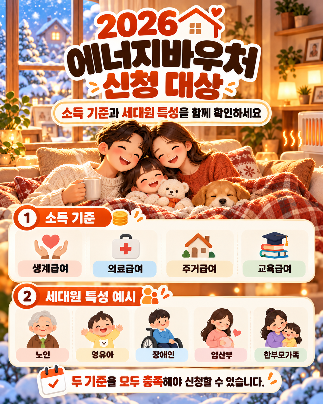 에너지바우처 신청자격 &middot;사용기간 지원금액 확인하기