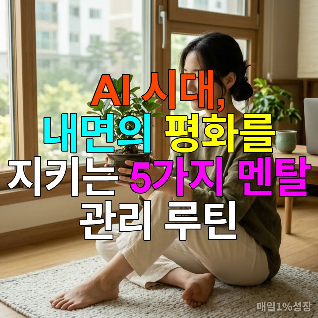AI 시대에 내면의 평화를 찾는 한국인 여성의 멘탈 관리 루틴