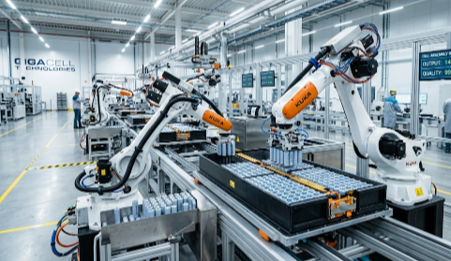 전기차 배터리 생산라인