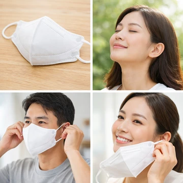 호흡이 편한 KF94 마스크 착용 비교 예시14