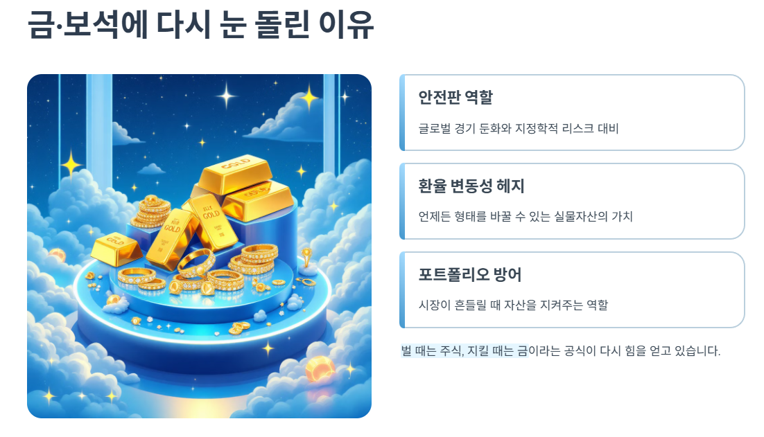 금&middot;보석에 다시 눈 돌린 이유