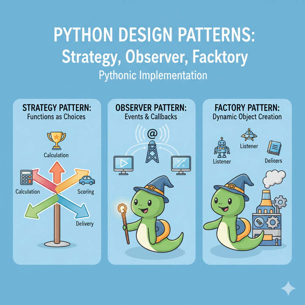 Design Patterns 3가지 핵심 구현 방법