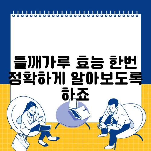 들깨가루 효능 한번 정확하게 알아보도록 하죠