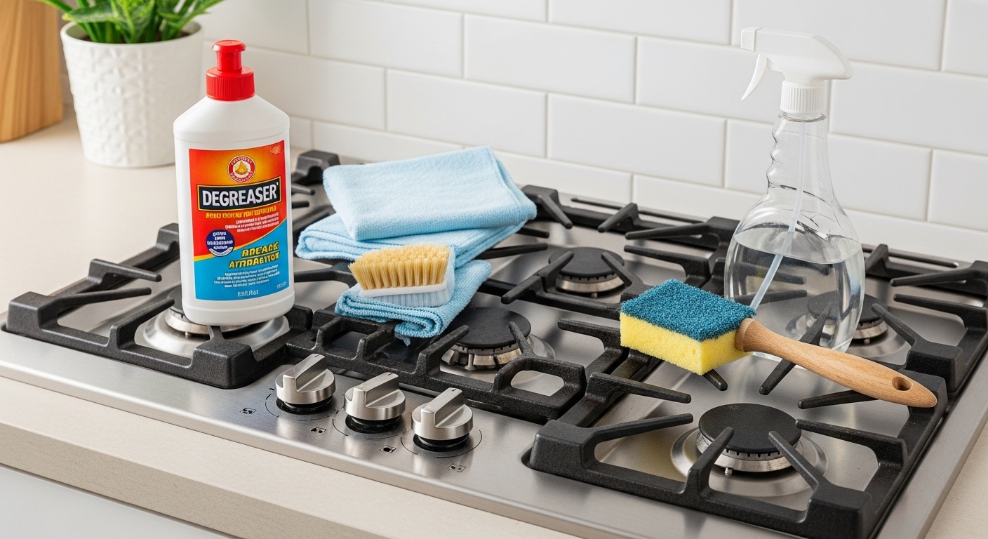 가스레인지 기름때 제거 준비물