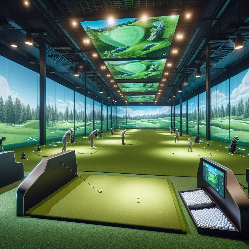 실내골프연습장 배경