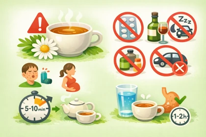 카모마일 차 부작용과 섭취 시 주의사항을 정리한 안내 이미지19