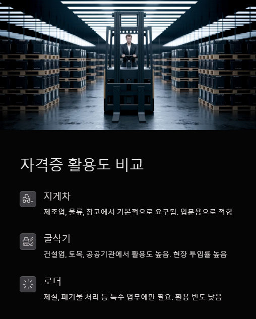 자격증 활용도 비교