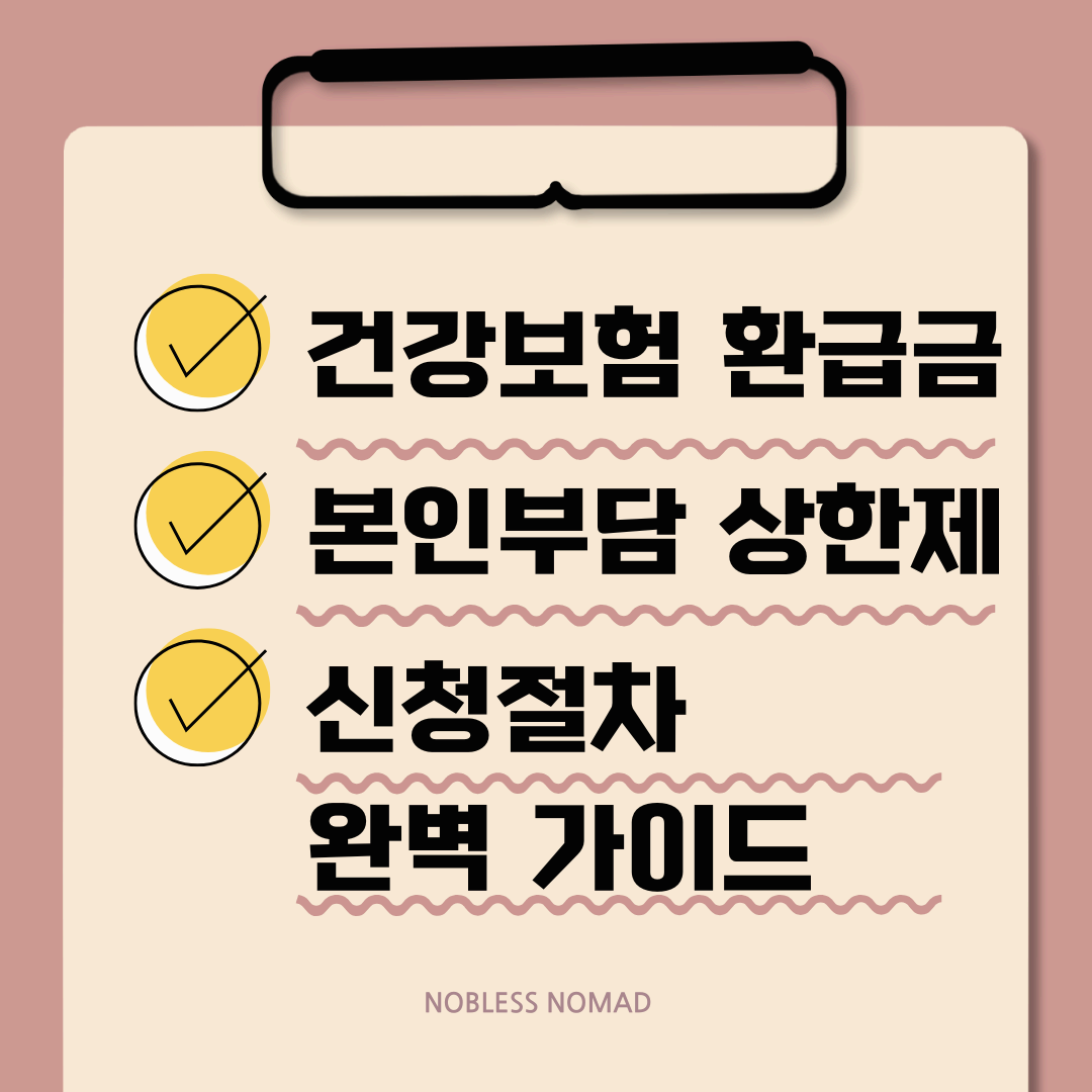 국민건강보험 환급금 및 본인부담상한제: 환급 대상, 조회 방법, 신청 절차 완벽 가이드