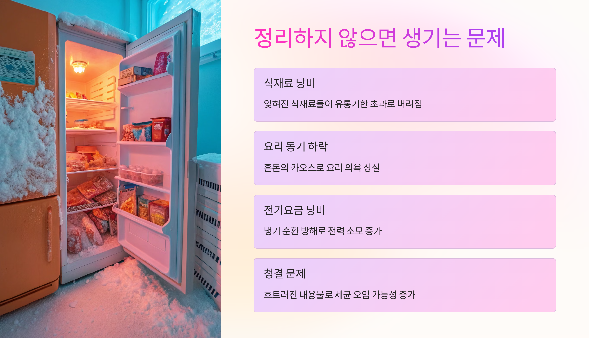 ❄ 냉동실 정리가 중요한 이유