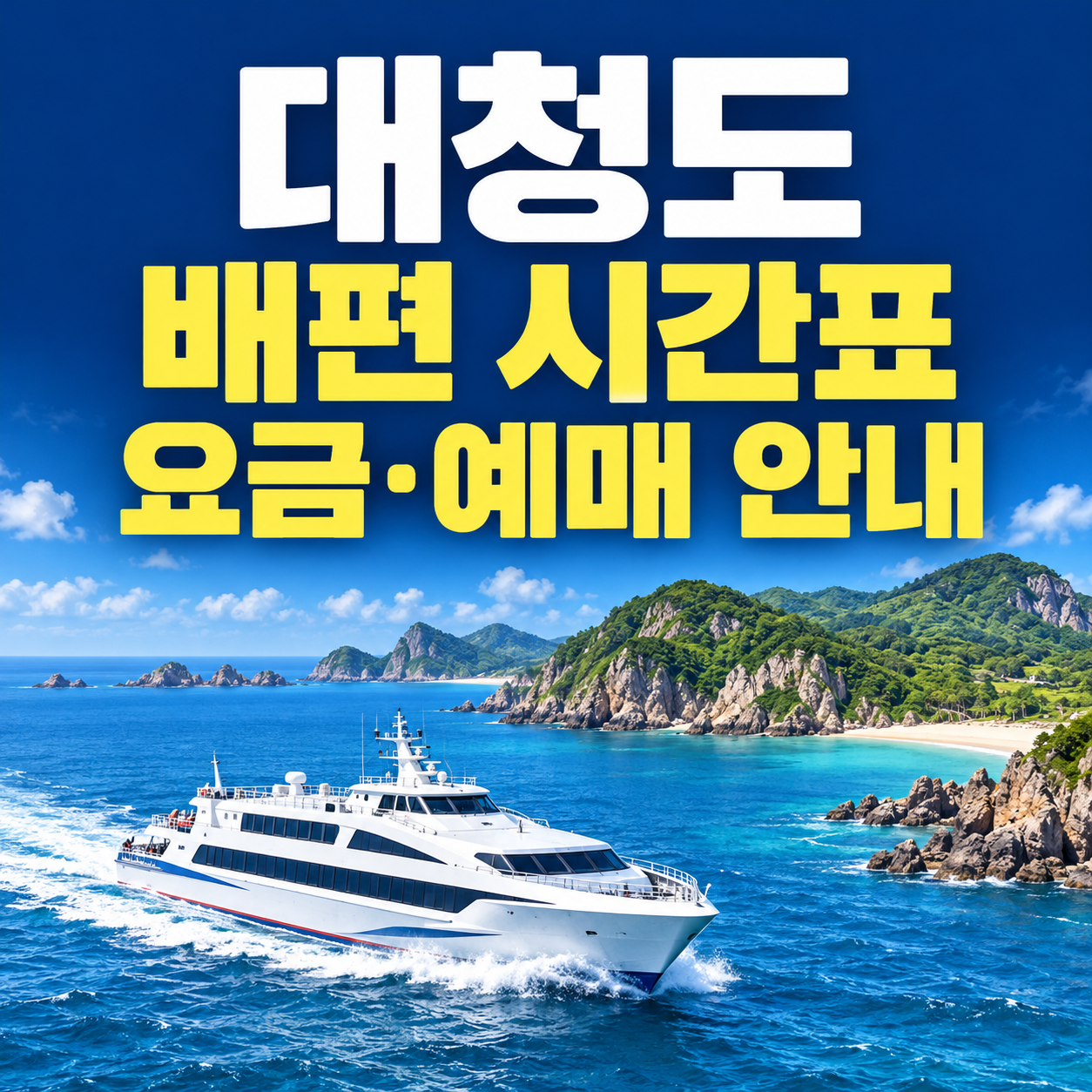 인천 대청도 배편 시간표｜승선 요금&middot;예매&middot;결항 확인방법