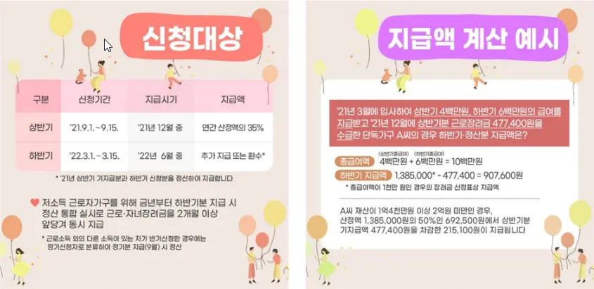 신청대상-지급액-계산예시