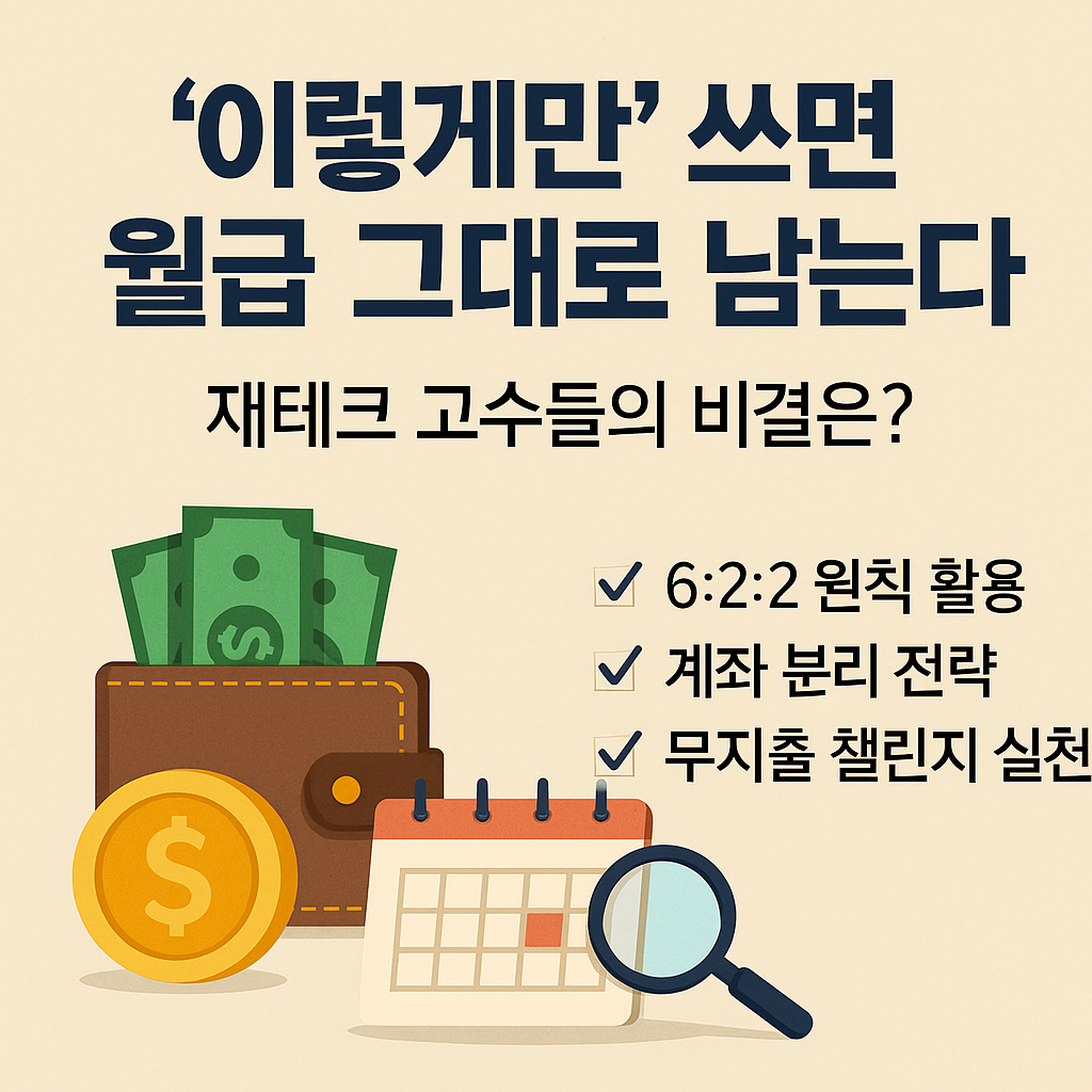 &ldquo;이렇게만&rdquo; 쓰면 월급 그대로 남는다